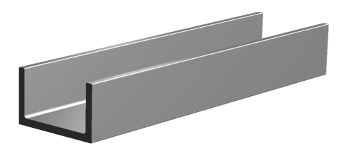 Aluminium U Channel Grade-6063 T6,Size- 100mmx20mmx1.5mmx6.00 mtrs