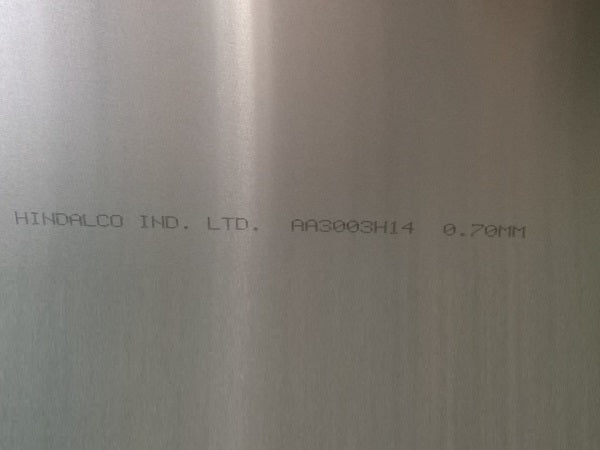 Alloy 3003 Aluminium Plain Sheet 4' x 8' x 1.5mm